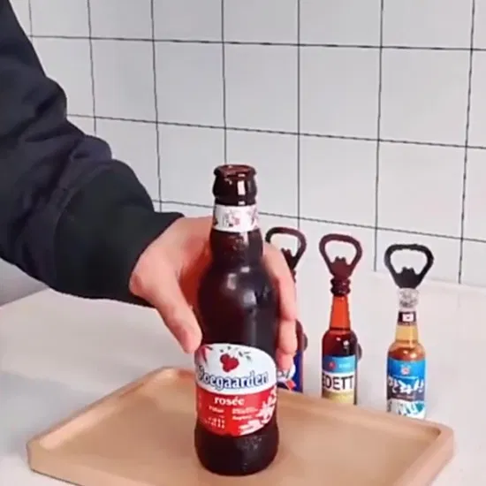 Fabrik-kundenspezifischer neuer Persönlichkeitslogo-Schlüsselanhänger, magnetischer Bierform-Kühlschrankaufkleber, Mini-Metall-Edelstahl-Flüssigkeits-Wandmontage, Glas-Dosen-Weinöffner, Flaschenöffner